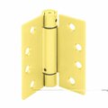 Prime-Line Door Hinge Commercial UL Adjust Self-Close, 4 in. w/ Square Corners, Satin Brass Finish 3 Pack U 1158363